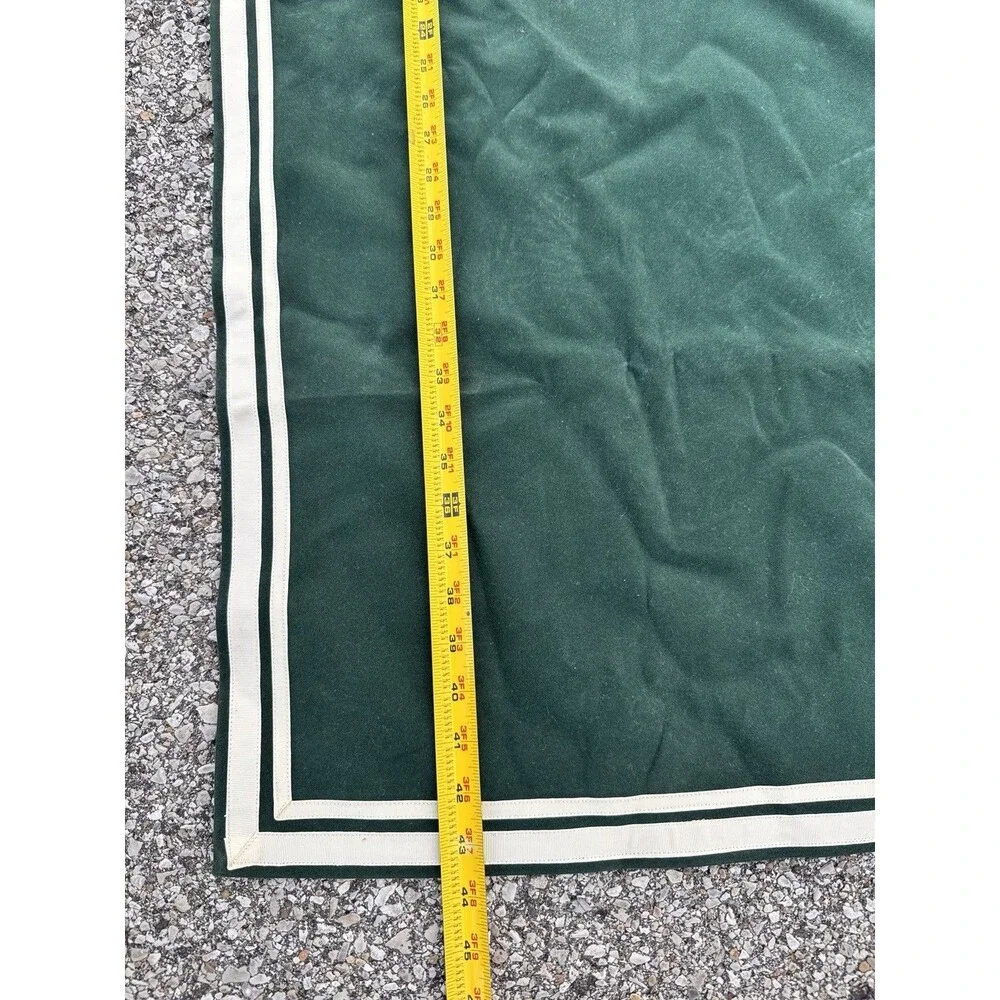VTG Green Cotton - Suede Square Tablecloth 43.5” By buffington & Associates inc